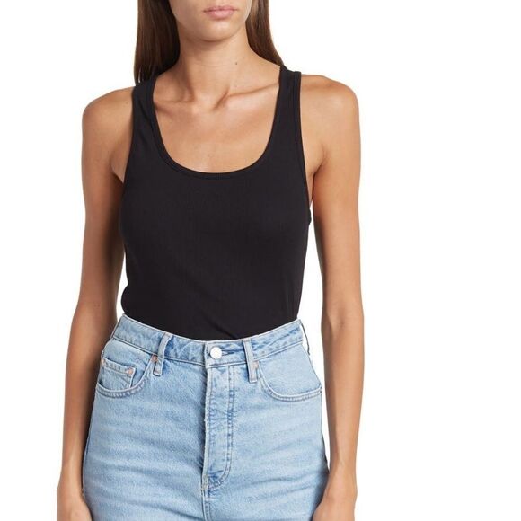 ATM Anthony Thomas Melillo Ribbed Boy Tank Top Cotton Black XL NWT MSRP $98 - Picture 1 of 8